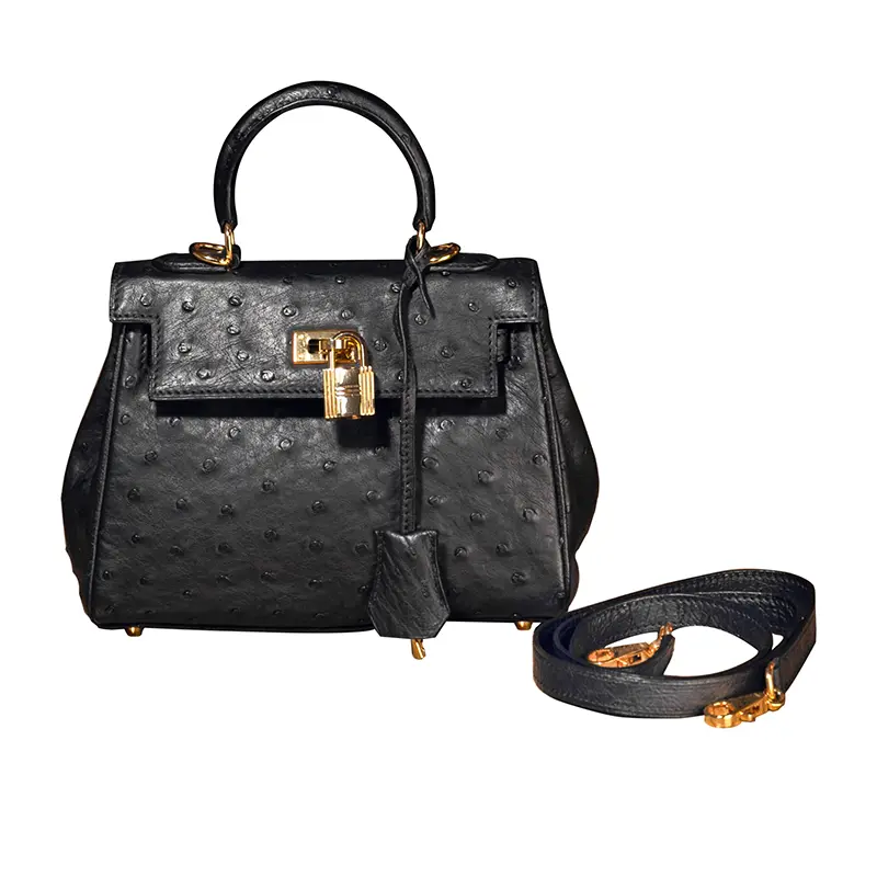 Bolso de piel de avestruz