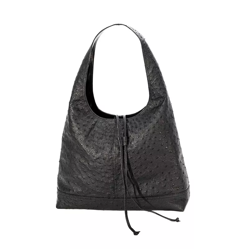 Bolso bajo el brazo de piel de avestruz