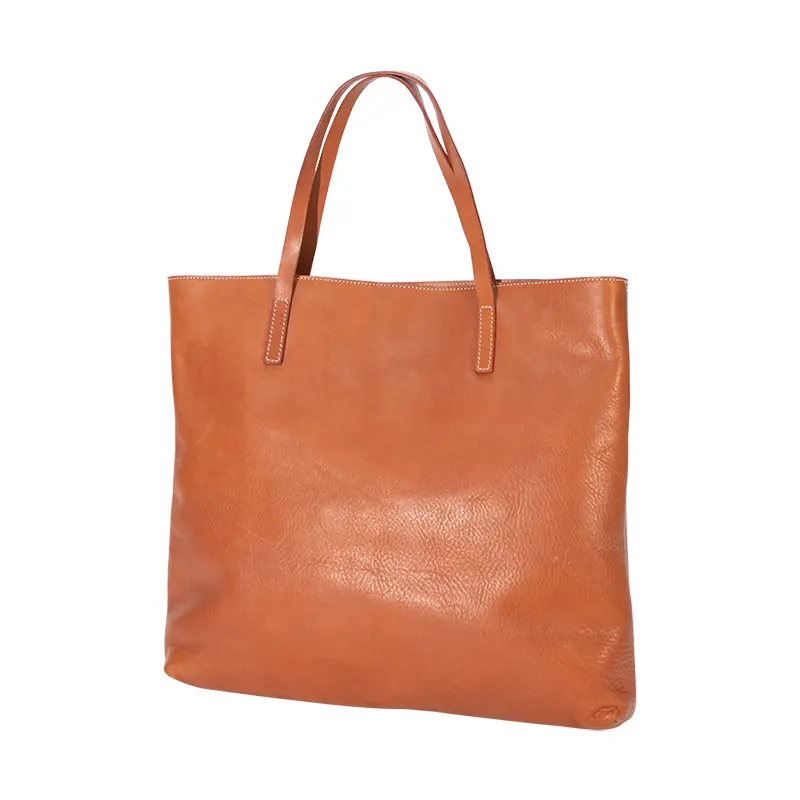 Bolso tote de cuero curtido