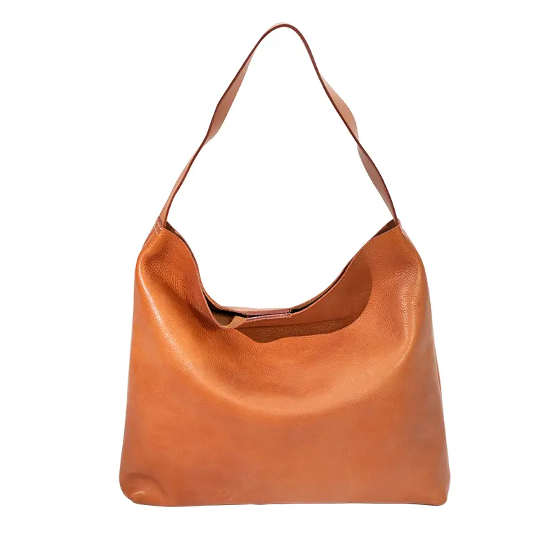 Bolso Hobo de piel de curtición vegetal