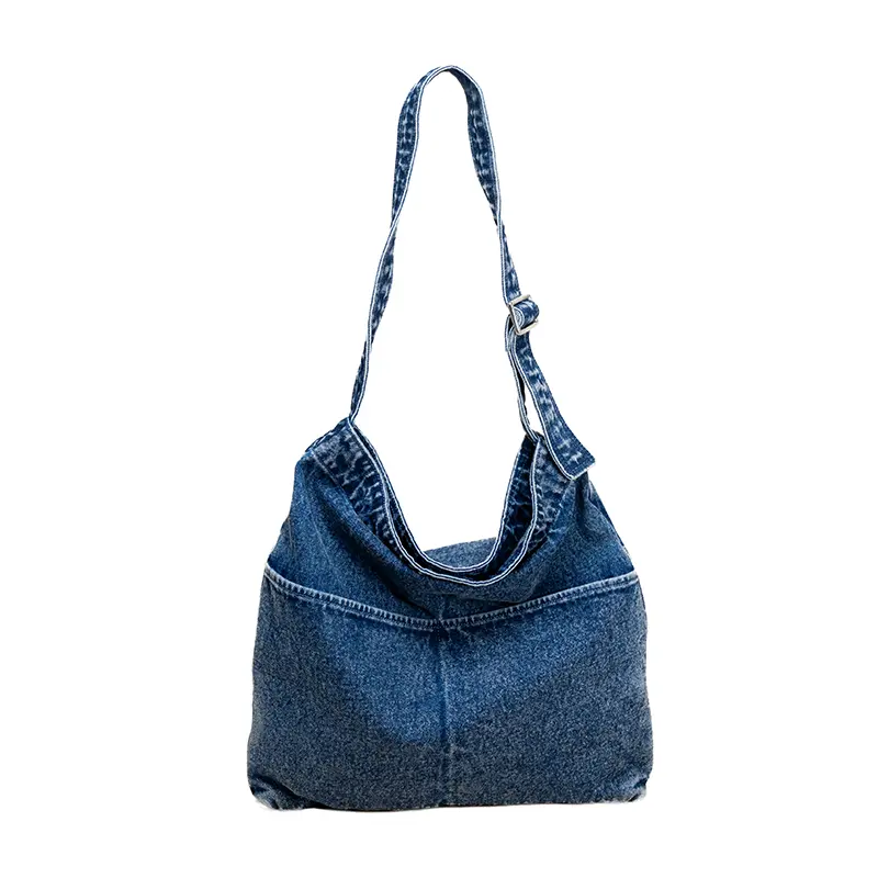 Bolso de hombro de lona vaquera para mujer